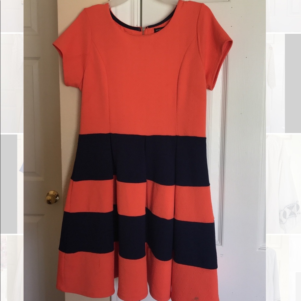 Orange striped dress